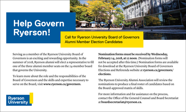 Help Govern Ryerson!