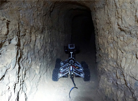 Image of a robot in a tunnel