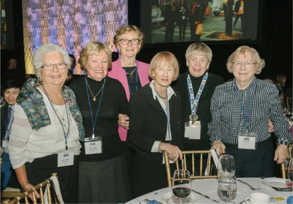 An archival image of a classroom in the secretarial science program, 1962