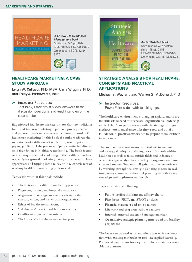 Health Administration Press Management Catalog Spring 2018