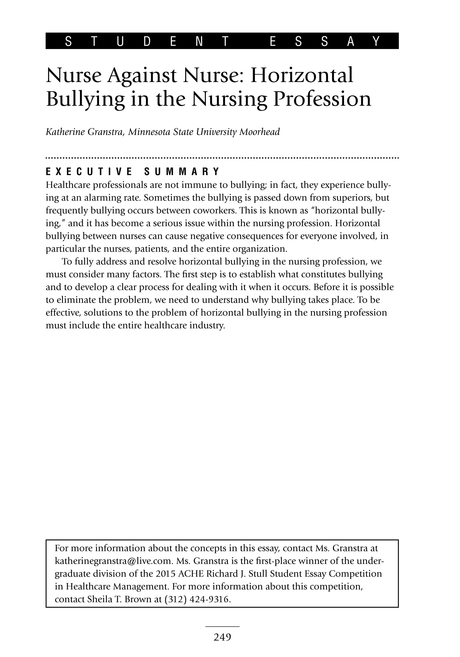 Essay Com In English Essay Writings In English also How To Start A Synthesis Essay Journal Of Healthcare Management Julyaugust High School Application Essay Examples