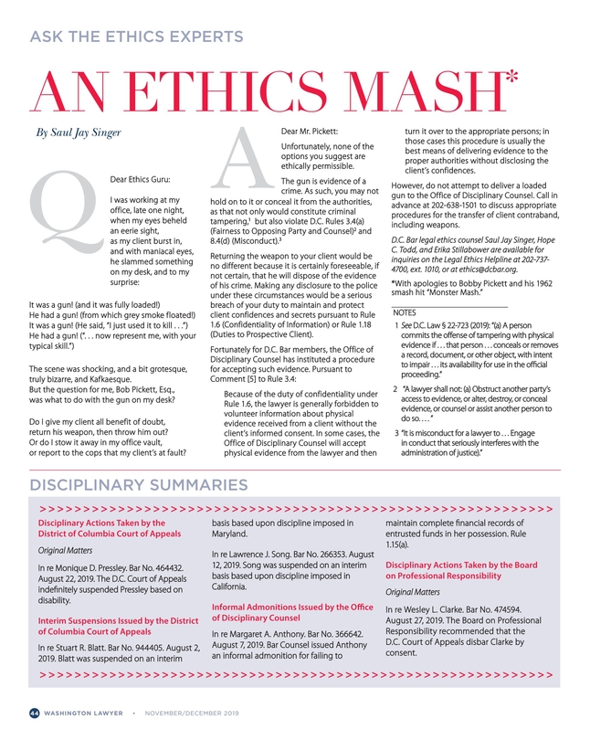 Washington Lawyer July 2017