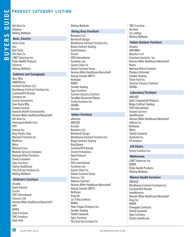 Healthcare Design January 2018 58 59
