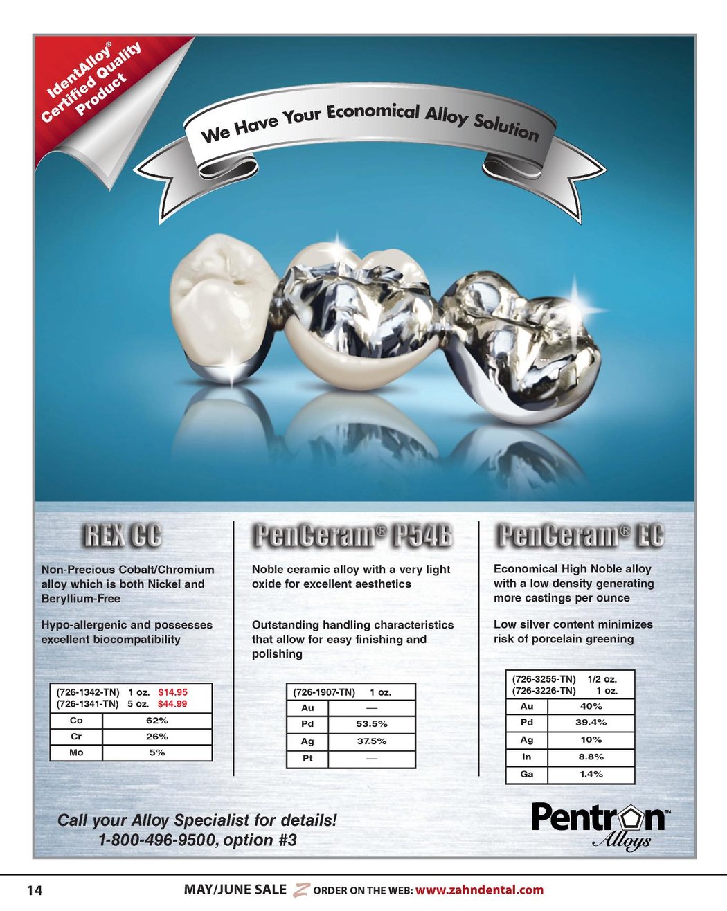 zahn dental sales flyer may june 2011 14 15 ta sales flyer