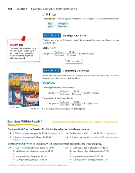 finding unit price