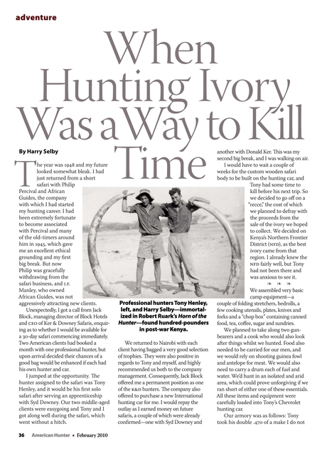 International Body Confirms It Our >> American Hunter February 2010 International Body Confirms It Our >> American Hunter February 2010