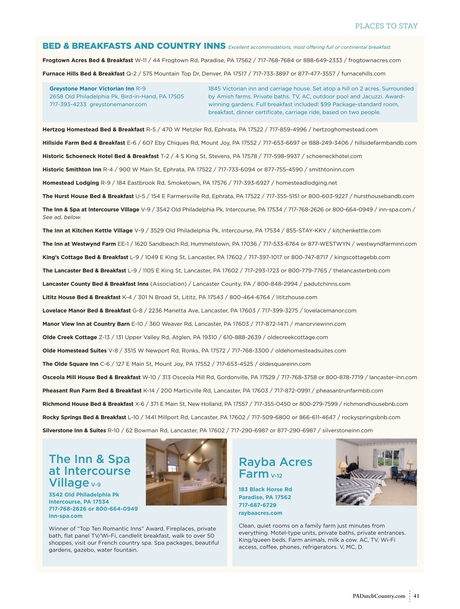 Lancaster County 2014 Official Map Overnight Getaway Guide