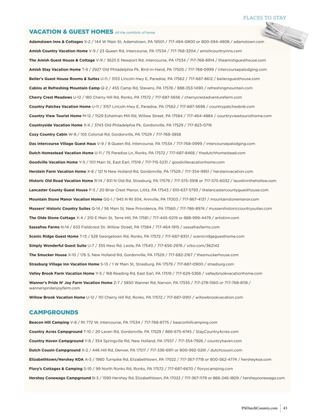 Lancaster County 2014 Official Map Overnight Getaway Guide