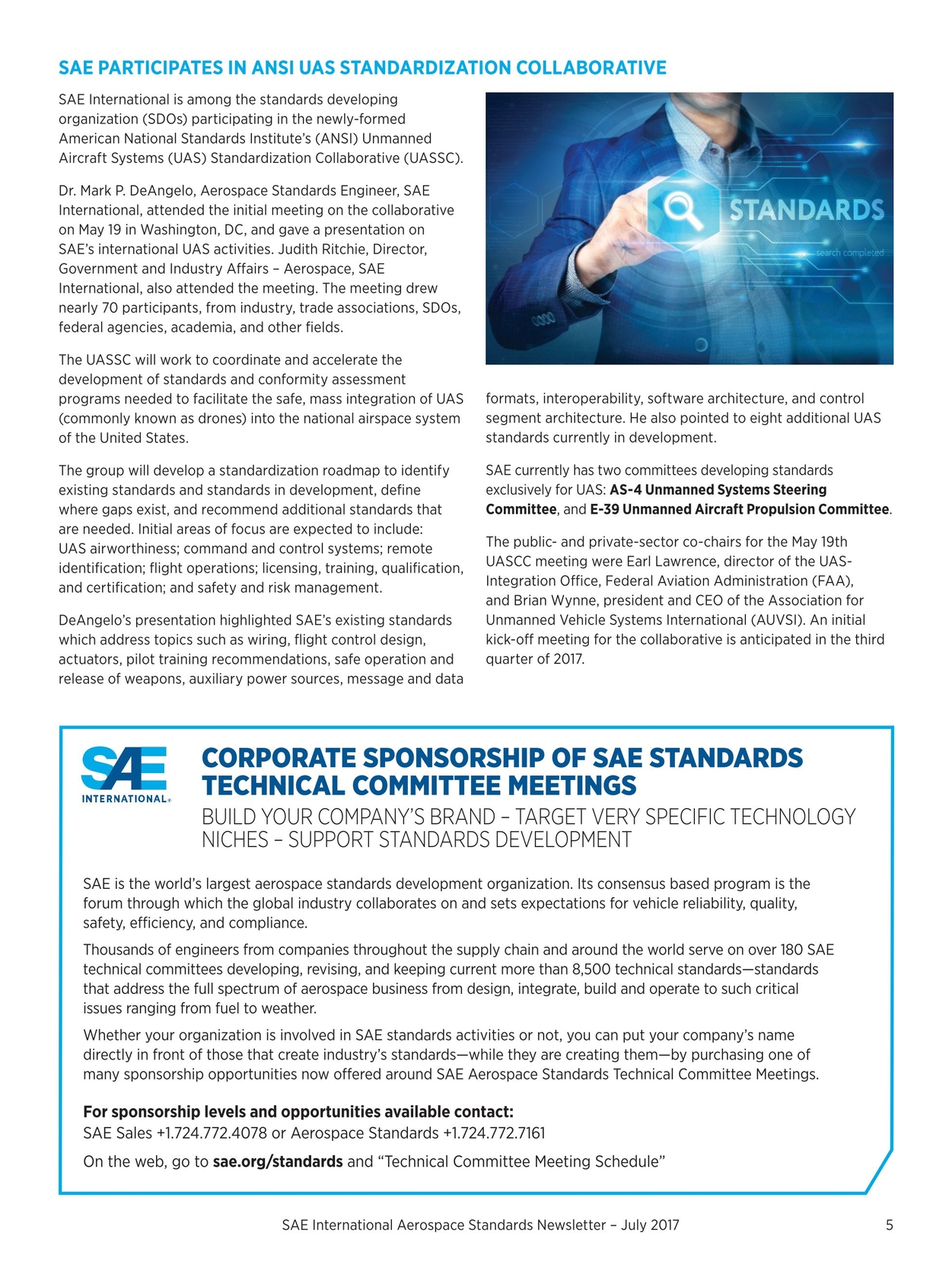aerospace standards newsletter july 2017