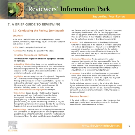 Reviewers' Information Pack / Version 2.0 - 7.4. Communicating 