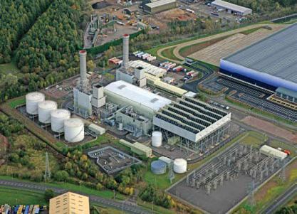 Image shows an aerial image if the Corby Power station