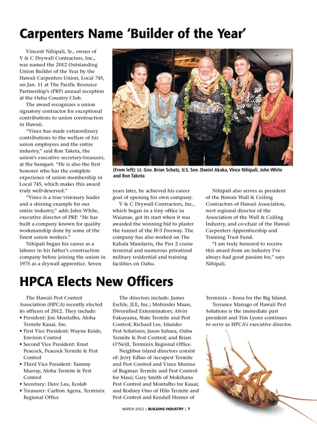 Building Industry Magazine March 2012