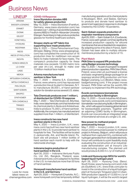 Chemical Engineering June 2020 - 12