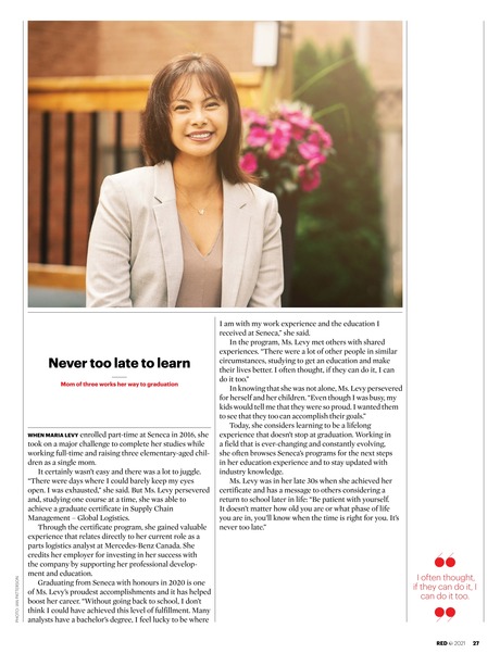 Seneca Reds Seneca RED Fall 2021 Alumni Magazine - 27