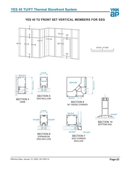 YKK Design Manual - YES45TU-23