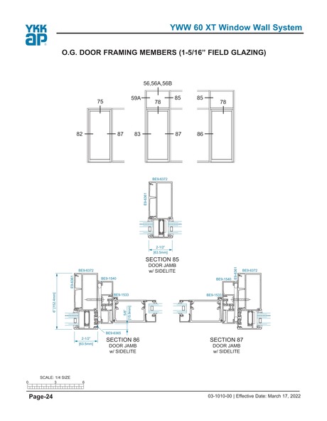 YKK Design Manual - YWW60-24