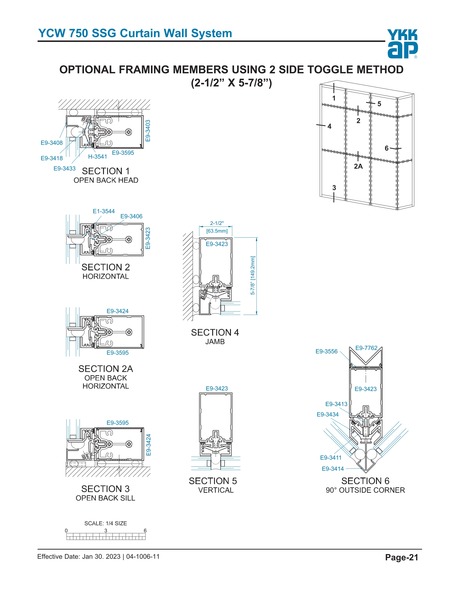 YKK Design Manual - YCW750SSG-21