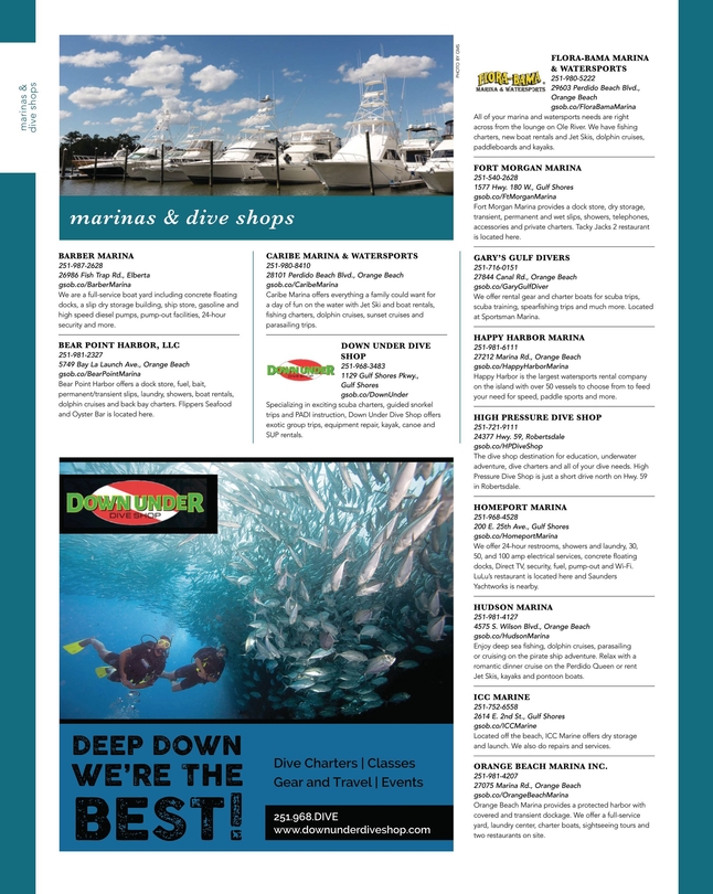 Gulf Ss Orange Beach 2018 Official Vacation Guide 49 51 Gulf Ss Orange Beach 2018 Official Vacation Guide 49