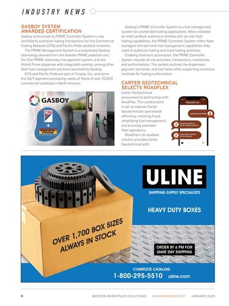 Modern Work Truck Solutions January 2025 - Industry News