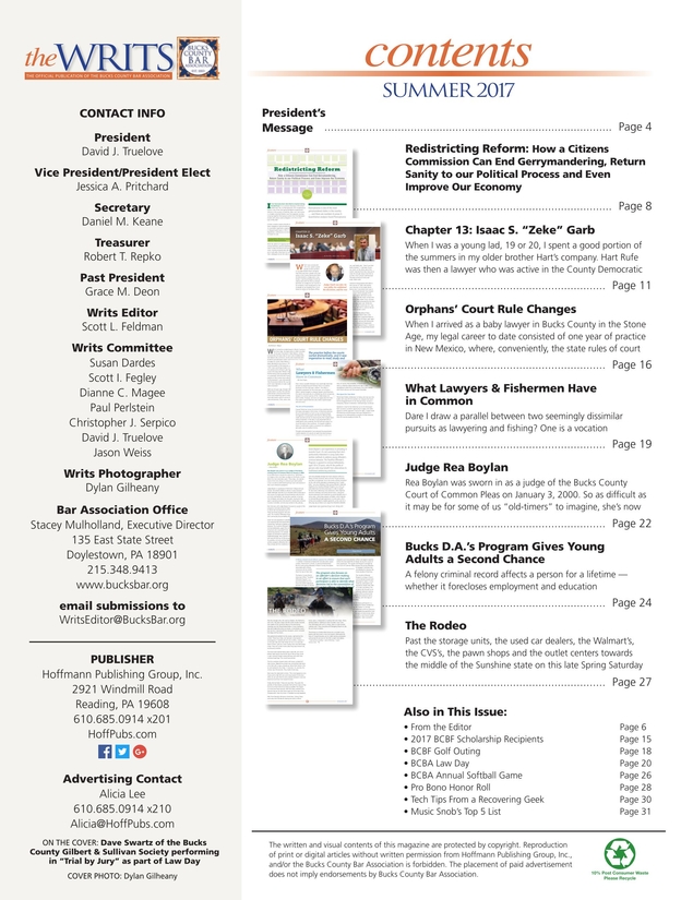 Bucks Writs - Summer 2017