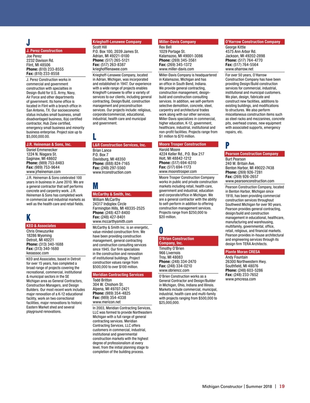 Michigan Constructor Summer 18
