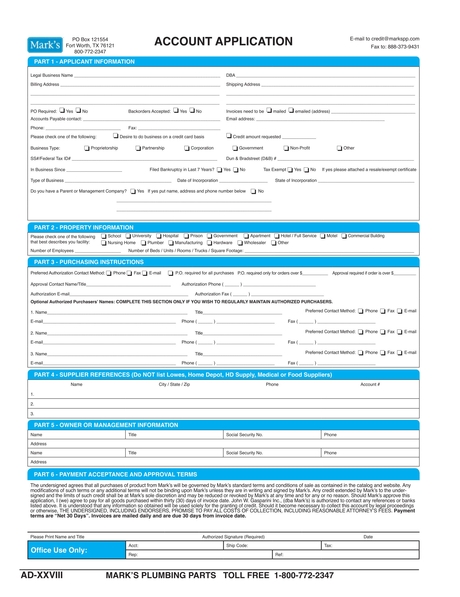 Marks Plumbing Catalog Sample Test