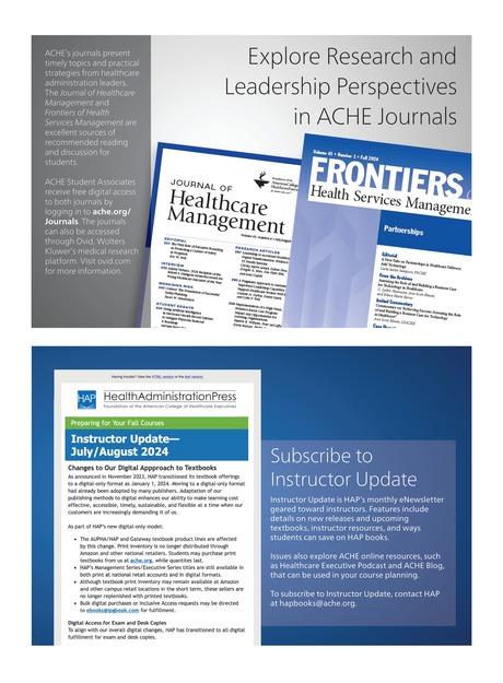 Health Administration Press Textbook Catalog - Fall 2024 - 11