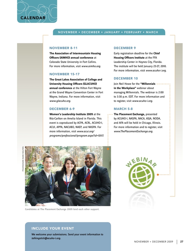 Talking Stick - November/December 2009 - Calendar