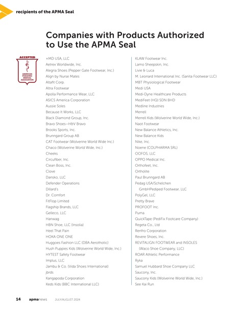 APMA News - July/August 2024 - 14