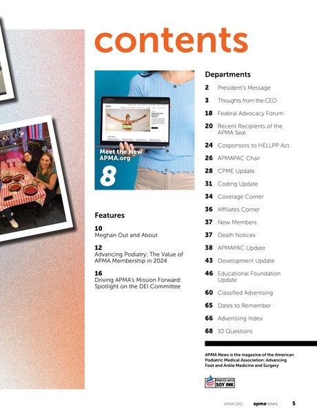 APMA News - November/December 2024 - 5