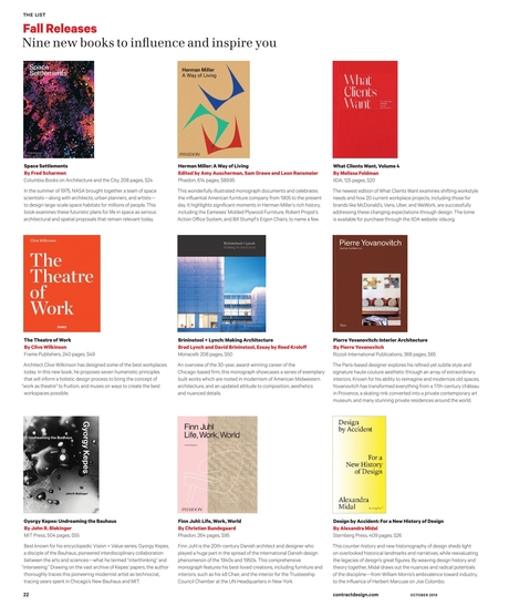 Contract Magazine - October 2019 - The List: Fall Releases