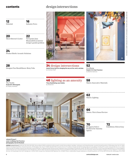 Contract Magazine - February/March 2020 - Contents