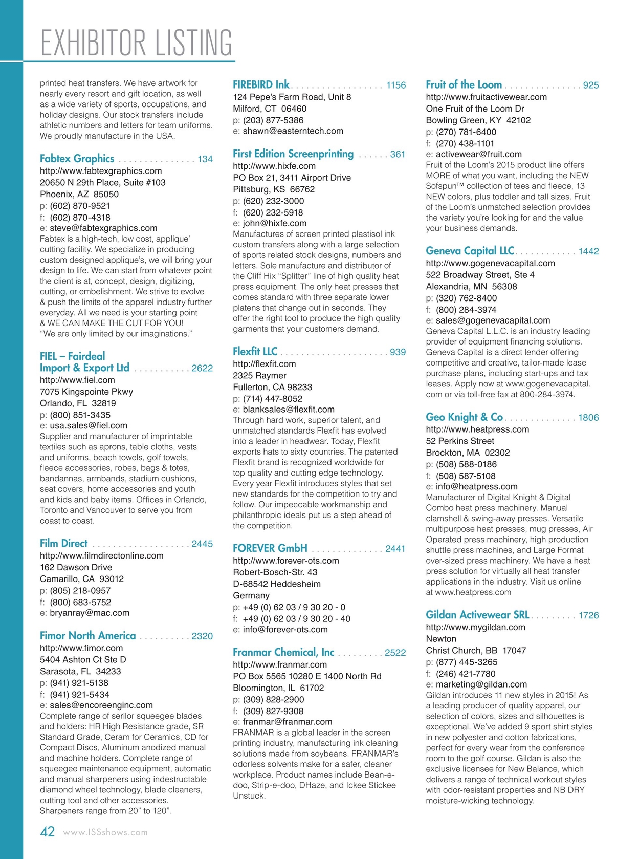 Iss Long Beach 2017 Show Directory