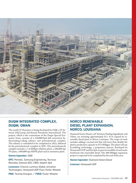 Hydrocarbon Processing December 2021 49