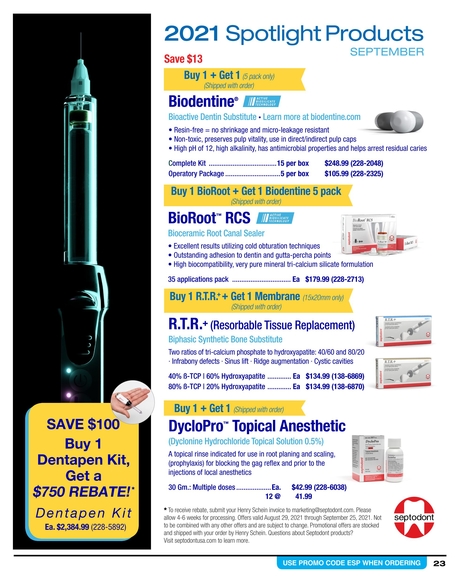 Dental Sales Flyer September 21 23