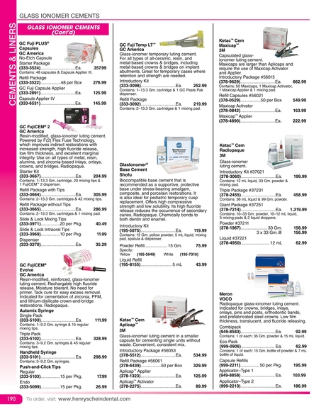 2021 2022 Henry Schein Dental Merchandise Catalog 190
