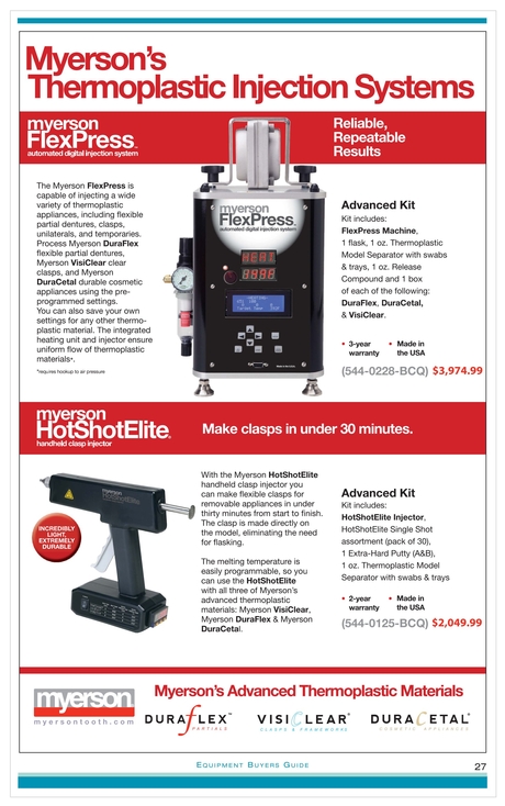 Myerson Machine Zahn Equipment Buyer's Guide 2013 - Myerson