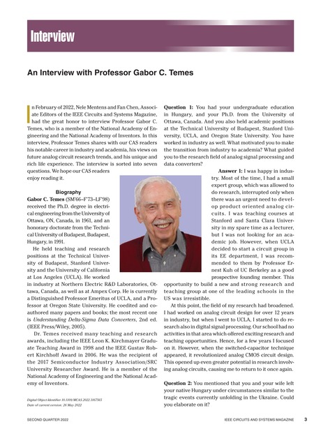 IEEE Circuits and Systems Magazine - Q2 2022 - 3