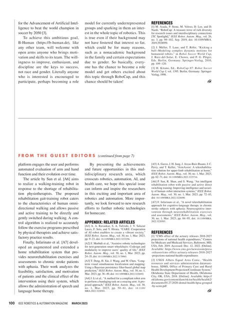 IEEE Robotics & Automation Magazine - March 2023 - 100