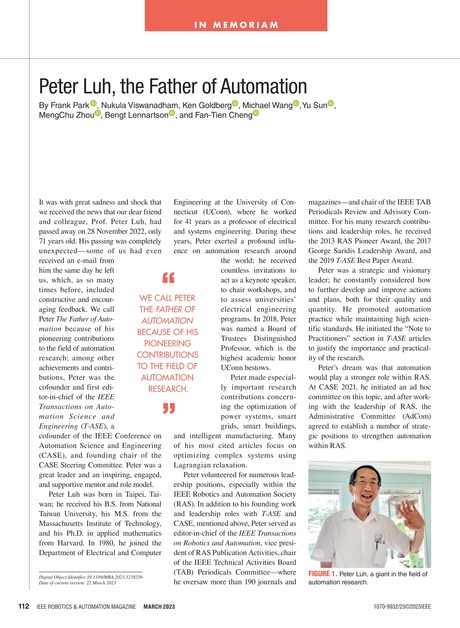 IEEE Robotics & Automation Magazine - March 2023 - 112