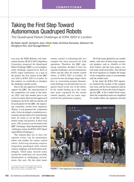 IEEE Robotics & Automation Magazine - September 2023 - 154