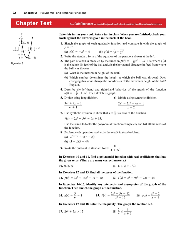 Precalculus With Limits Sampler