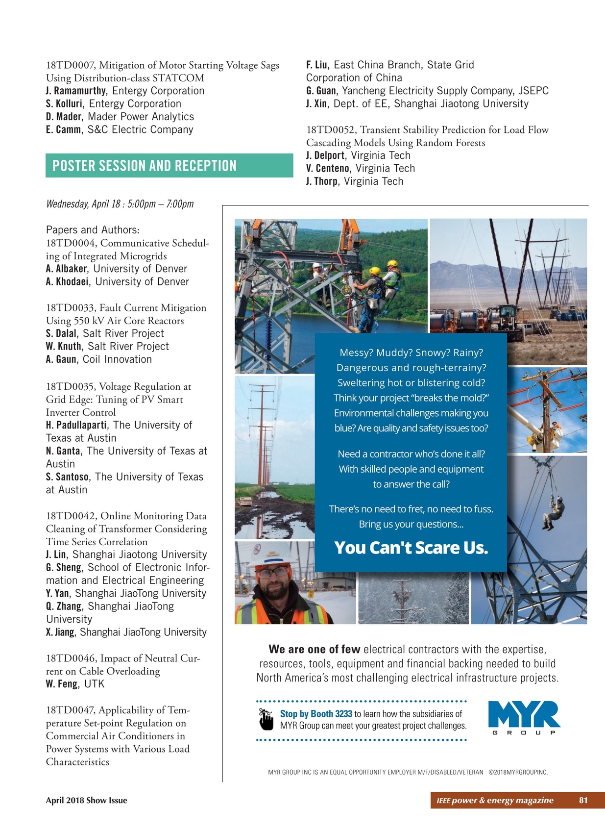 Ieee Pes T D Conference Exposition 2018
