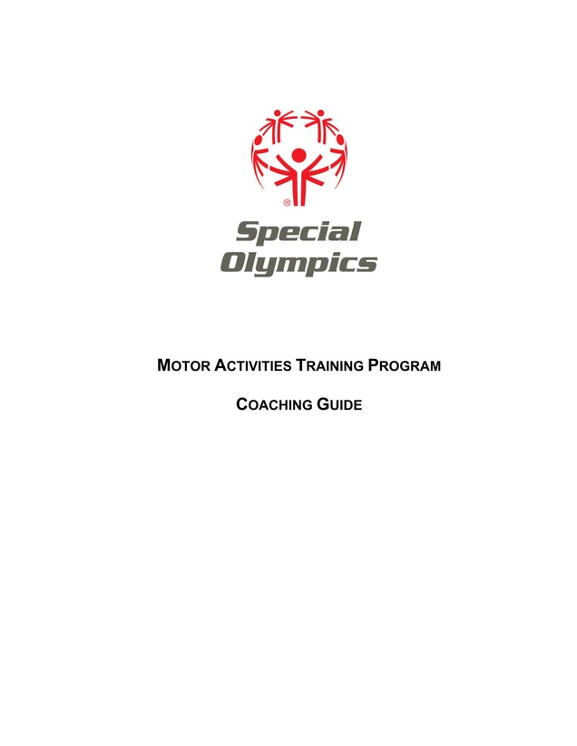 Motor Activity Training Program Motor Activities Training Program