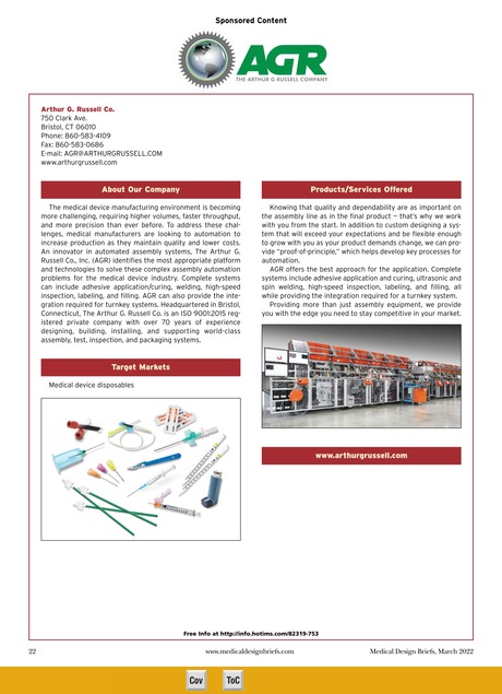 Medical Design Briefs March 2022 22