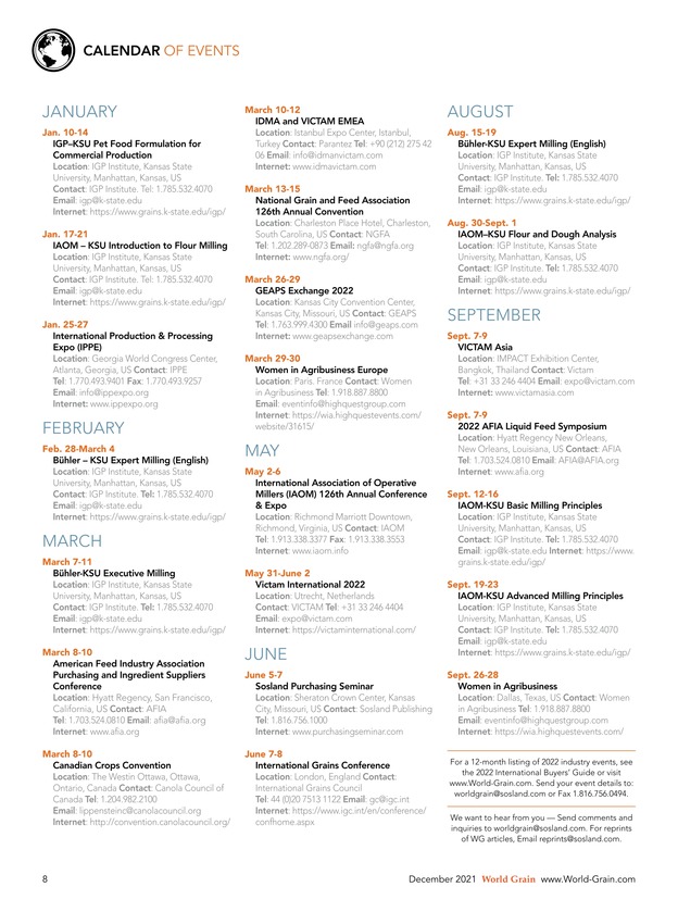 Ksu 2022 Calendar World Grain - December 2021 - 8